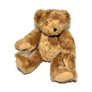 Vintage The Vermont Teddy Bear Company 17” Brown Jointed Plush